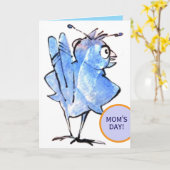 母の日ブルーバード#151106母の日が幸せ カード (黄色い花)