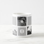 母の日ブルー5枚の写真母コラージュマグ コーヒーマグカップ (中央)