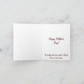 母の日ブーケ花小さな手ママ カード (内部)