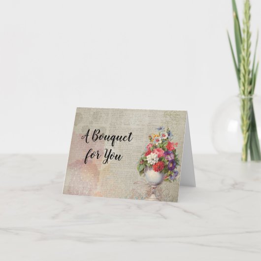 母の日プランターカラフルの花新聞 シーズンカード (正面)