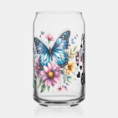 母の日プリントされた缶ガラス ガラス缶 (正面)