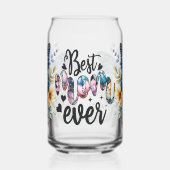 母の日プリントされた缶ガラス ガラス缶 (左)