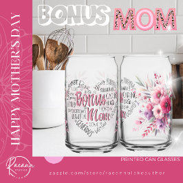 母の日プリントされた缶ガラス ガラス缶