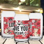 母の日プリントされた缶ガラス ガラス缶