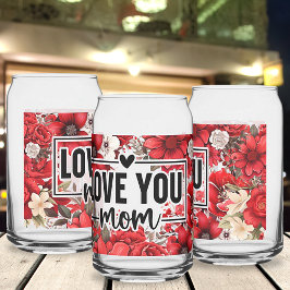 母の日プリントされた缶ガラス ガラス缶