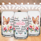 母の日プリントされた缶ガラス ガラス缶