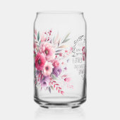 母の日プリントされた缶ガラス ガラス缶 (正面)