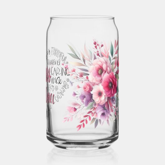 母の日プリントされた缶ガラス ガラス缶 (裏面)