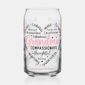 母の日プリントされた缶ガラス ガラス缶 (左)