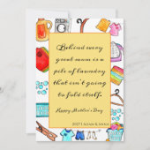 母の日プレゼントに最適!洗濯の悩みをユーモアで解決?ピーチの洗濯アドバイス シーズンカード (正面)