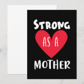 母の日プレゼント 強い母として 招待状 (正面/裏面)