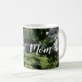 母の日ホワイトライラック最高のママは常にコーヒーマグ コーヒーマグカップ (正面右)