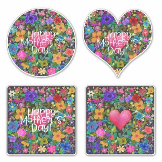 母の日ボホの花 シール (正面)