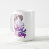 母の日マグカップ，母と子 コーヒーマグカップ (正面左)