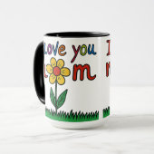 母の日マグカップ – I Love You Mom マグカップ (正面左)