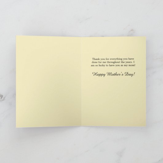 母の日マニュアルかわいおもしろいかわいらしい カード (内部)