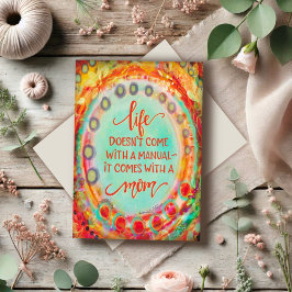 母の日マニュアル かわいい ユニーク かっこいい カード