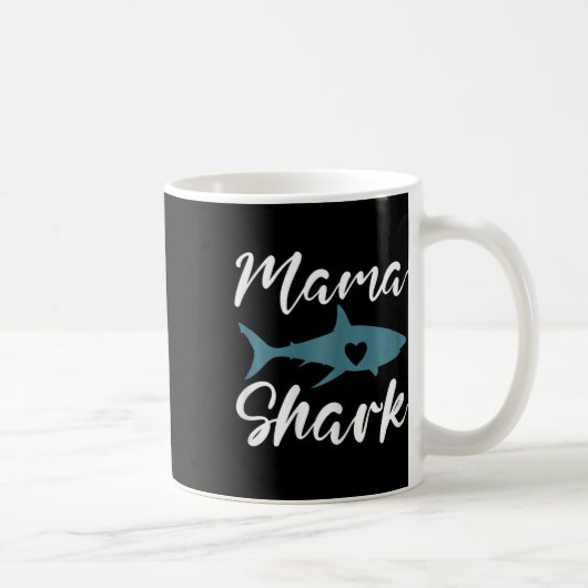 母の日ママおもしろいシャーク コーヒーマグカップ (右)