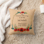 母の日ママお母さん子供たち子供たち名前誕生 クッション (ブランケット)