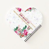 母の日ママお気に入りのレシピピンクの花かわいい ノートブック (裏面)