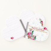 母の日ママお気に入りのレシピピンクの花かわいい ノートブック (内部)