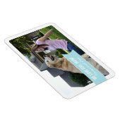 母の日ママが大好きホワイトブルーのバナー写真 マグネット (右側)