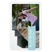 母の日ママが大好きホワイトブルーのバナー写真 マグネット (縦)