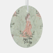 母の日ママが緑になる ガラスオーナメント (正面右)