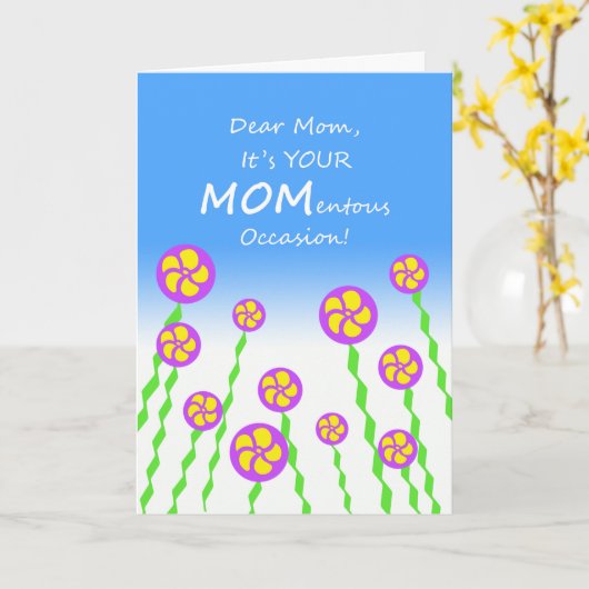 母の日ママのための母の日ママの大事な行事パン カード (黄色い花)