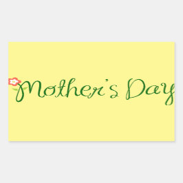 母の日ママの花 – フォント愛 長方形シール