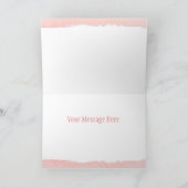 母の日ママピンクウォーター色フローラグリーティング カード (内部)