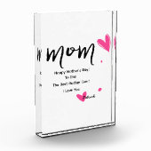 母の日ママピンクハート フォトブロック (左)