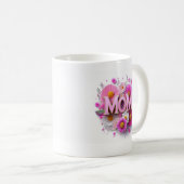 母の日ママピンクフローラマグカップ コーヒーマグカップ (正面右)