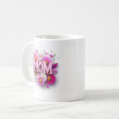 母の日ママピンクフローラマグカップ コーヒーマグカップ (正面左)