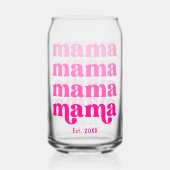 母の日ママピンクモダンエレガント ガラス缶 (正面)