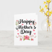 母の日ママ可愛いフローラ女性マママグランド カード (黄色い花)