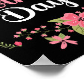 母の日ママ可愛いフローラ女性マママグランド ポスター (角)