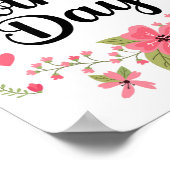 母の日ママ可愛いフローラ女性マママグランド ポスター (角)