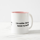 母の日ママ娘ギフト引用文カスタム文字 ツートーンマグカップ (正面右)