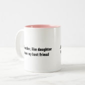 母の日ママ娘ギフト引用文カスタム文字 ツートーンマグカップ (正面左)