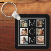 母の日ママ家族6フォトコラージュテンプレート キーホルダー (正面)