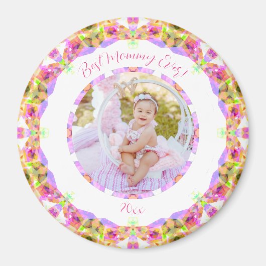 母の日ママ最高のー常にベビー子の写真ギフト マグネット (正面)