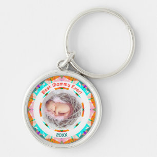 母の日ママ最高のーEver Baby Girl Photo Gift キーホルダー