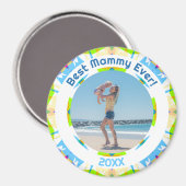 母の日ママ最高のーEver Baby Girl Photo Gift マグネット (正面/裏面)