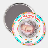 母の日ママ最高のーEver Baby Girl Photo Gift マグネット (正面/裏面)