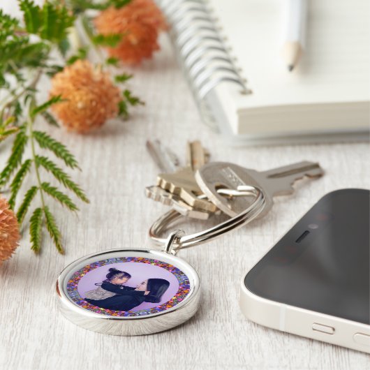 母の日ママ母ママベビー子フォトギフト キーホルダー (側面)