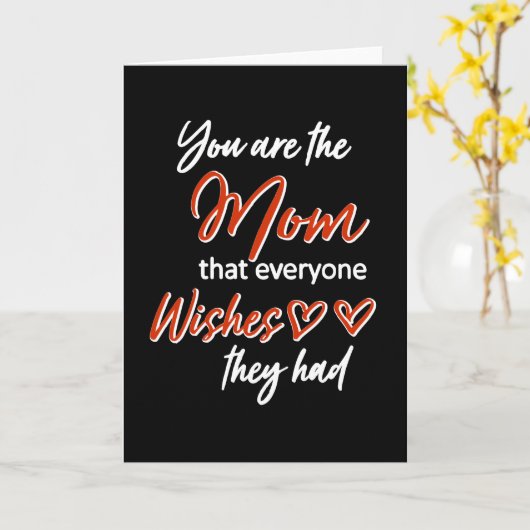 母の日ママ母ママ愛ギフトおもしろいアイディア カード (黄色い花)