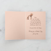 母の日ママ素晴らしおもしろいキリン動物 カード (内部)