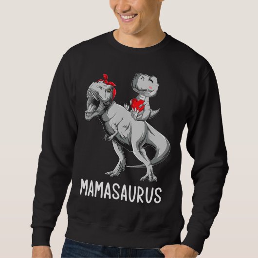 母の日ママMamasaurus恐竜ママレックスsaur スウェットシャツ (正面)