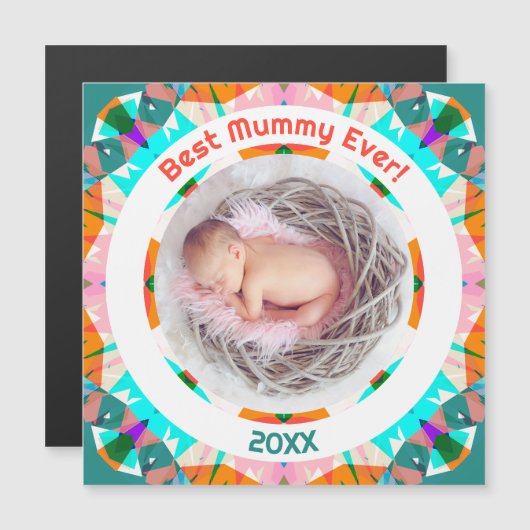 母の日ミイラ最高のイバーベビーガール写真ギフト (正面/裏面)